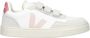 Veja Small V-90 leren sneakers wit roze - Thumbnail 1