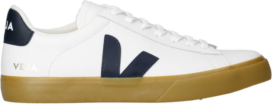 Veja Campo leren sneakers wit donkerblauw