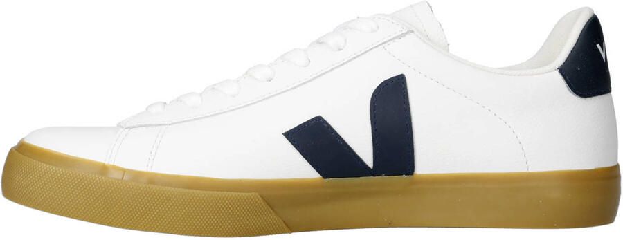Veja Campo leren sneakers wit donkerblauw