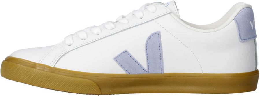 Veja Esplar Logo leren sneakers wit lichtblauw - Foto 3