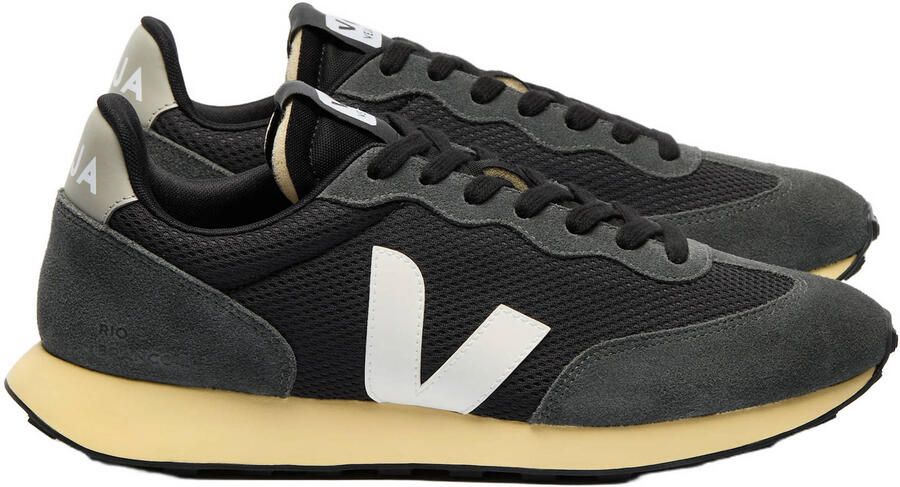 Veja Rio Branco II suède sneakers met logo zwart wit - Foto 3