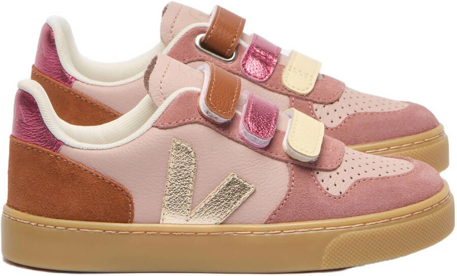 Veja Small V-10 leren sneakers lichtroze ecru - Foto 3