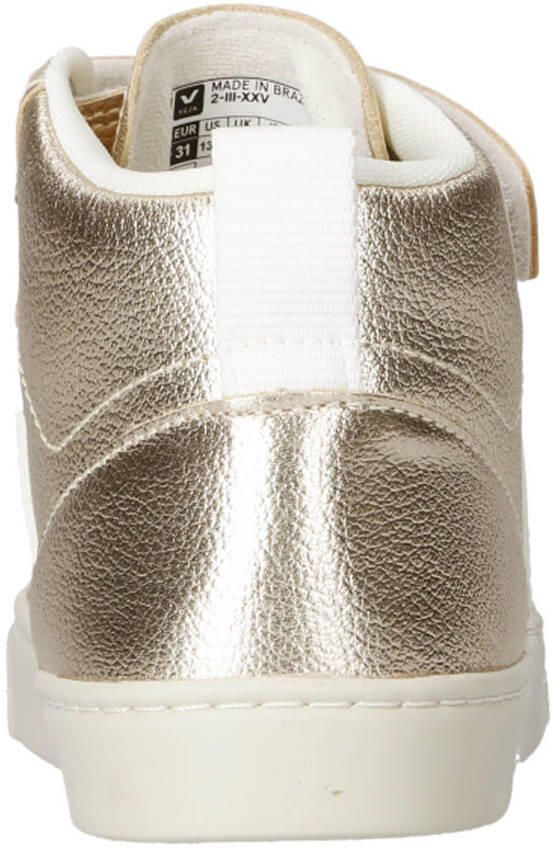 Veja Small V-10 Mid gevoerde leren sneakers champagne - Foto 2