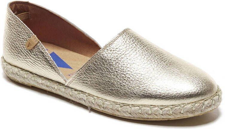 Verbenas Carmen Nucleo meal leren espadrilles goud