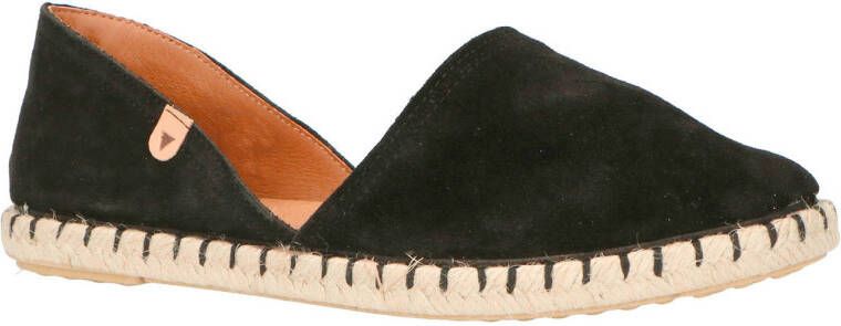 Verbenas Carmen suède espadrilles zwart