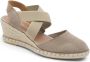 Verbenas Mila Serraje suède espadrilles taupe - Thumbnail 1