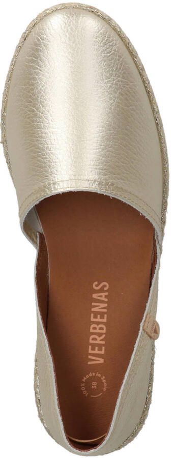 Verbenas Carmen nucleo leren espadrilles goud - Foto 3