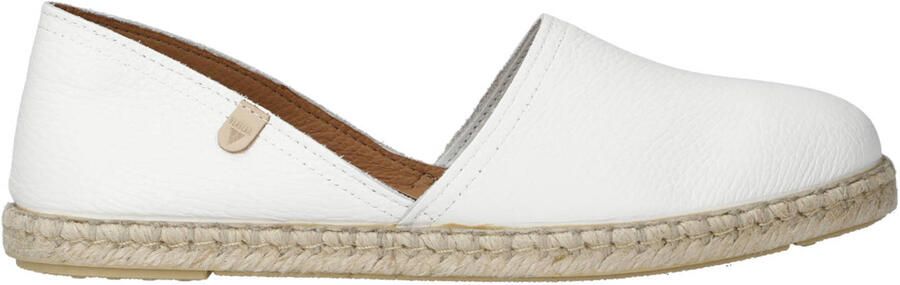 Verbenas Carmen nucleo leren espadrilles wit