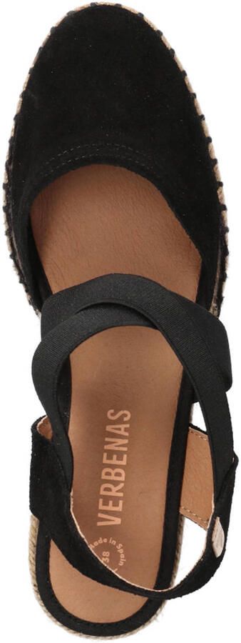Verbenas Mila suède leren espadrilles zwart - Foto 3