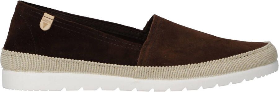 Verbenas Noa suède espadrilles donkerbruin