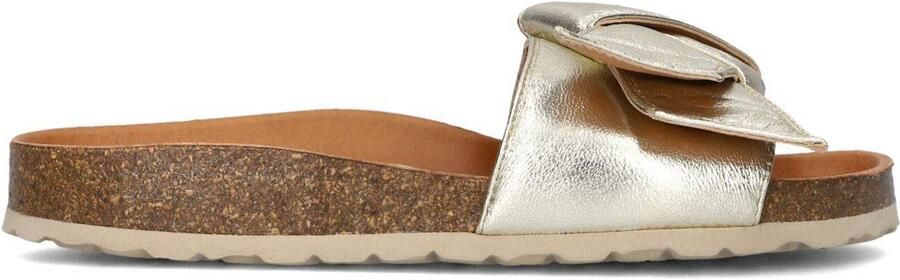 VERBENAS Slippers Dames Rani Leer Goudkleurig