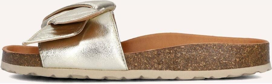 VERBENAS Slippers Dames Rani Leer Goudkleurig - Foto 4