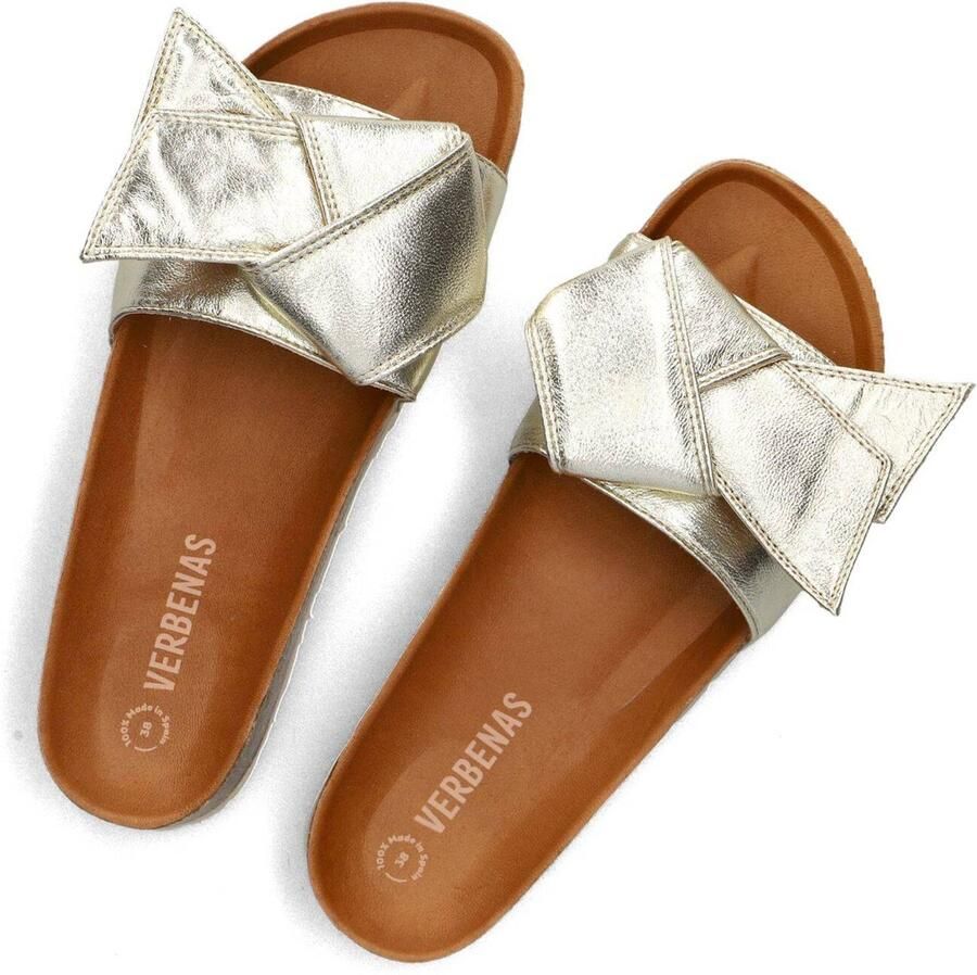 VERBENAS Slippers Dames Rani Leer Goudkleurig - Foto 3
