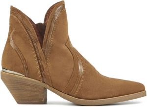 Via Vai 58144 Jil Split suède cowboylaarzen cognac