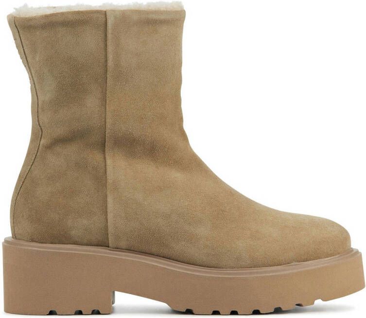 Via Vai Bobbi Mellow 59095 suède enkelboots beige