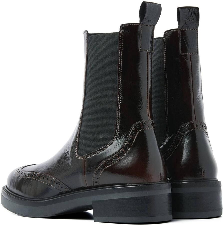 VIA VAI Enkelboots Dames Lucia Gina Leer Bruin - Foto 4