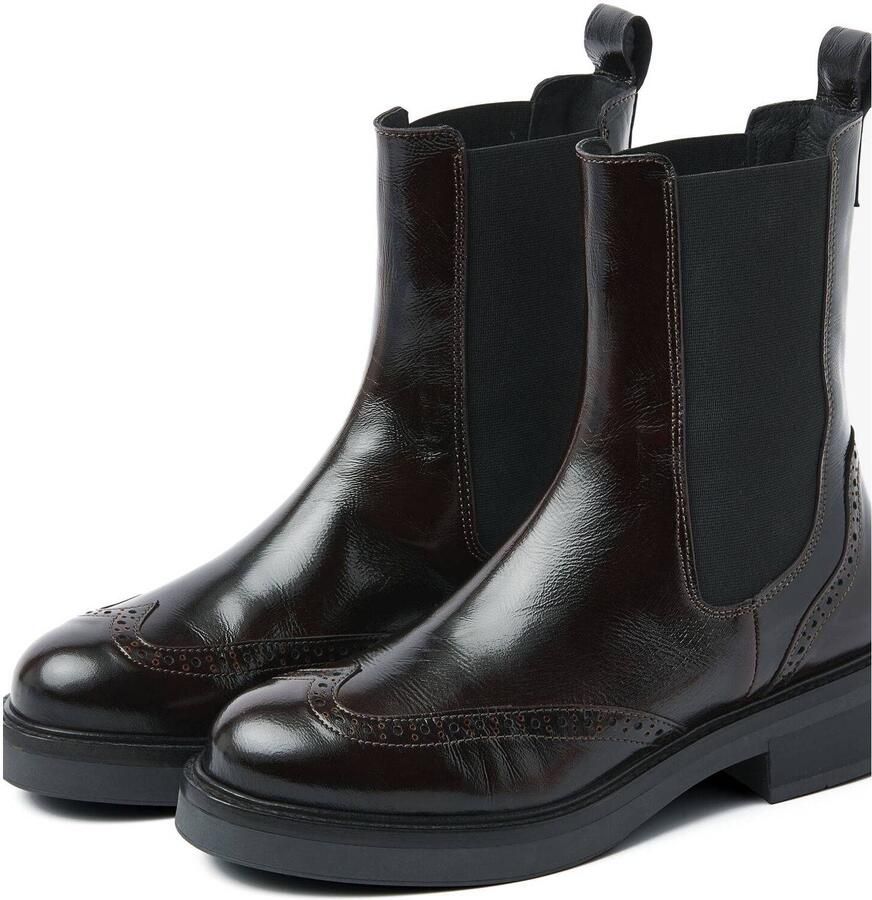 VIA VAI Enkelboots Dames Lucia Gina Leer Bruin - Foto 5