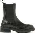 VIA VAI Enkelboots Dames Lucia Gina Leer Zwart - Zwart