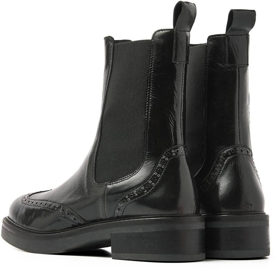 VIA VAI Enkelboots Dames Lucia Gina Leer Zwart - Foto 3