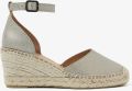 VIA VAI Sandalen met Hak Dames Flora Braid Leer Grijs - Lichtgrijs