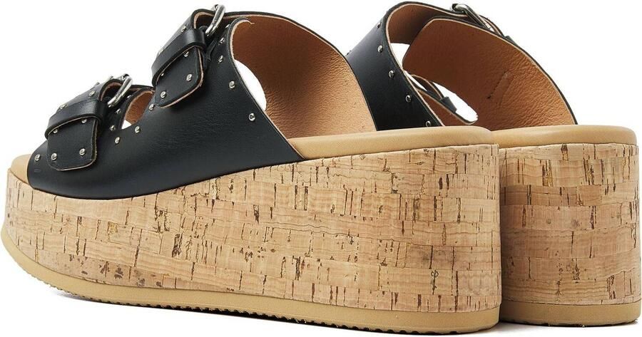 VIA VAI Slippers Dames Sissel Mira Leer Zwart - Foto 3