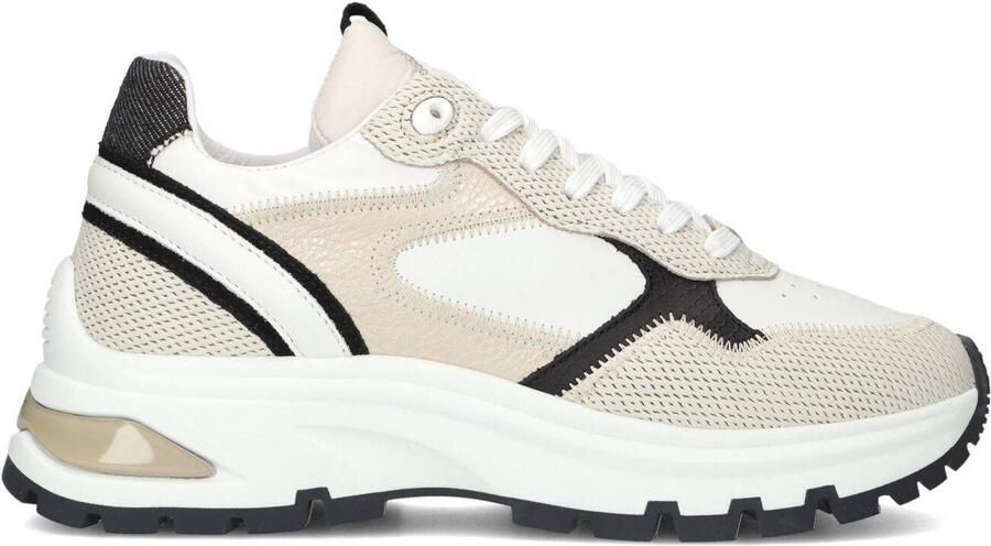 VIA VAI Lage Sneakers Dames Liz Dulce Leer Beige