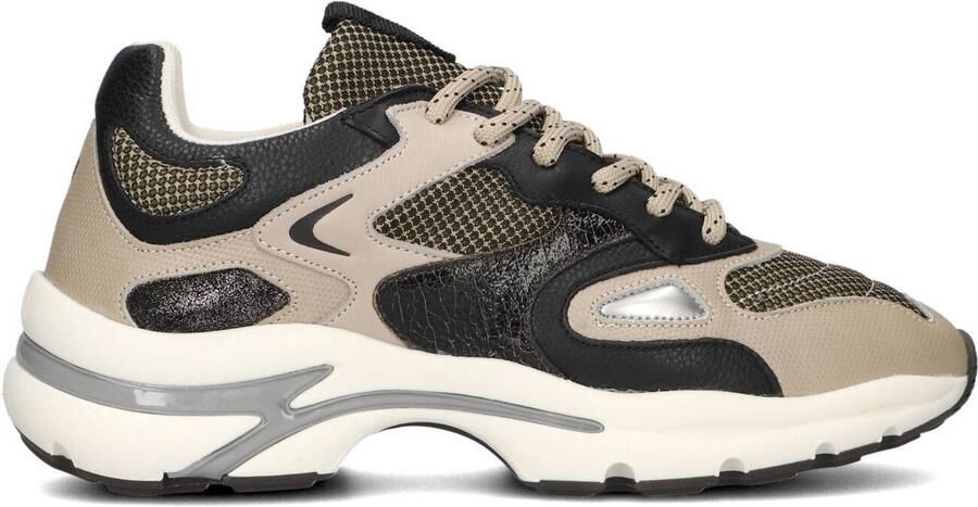 VIA VAI Lage Sneakers Dames Vesper Due Leer Beige