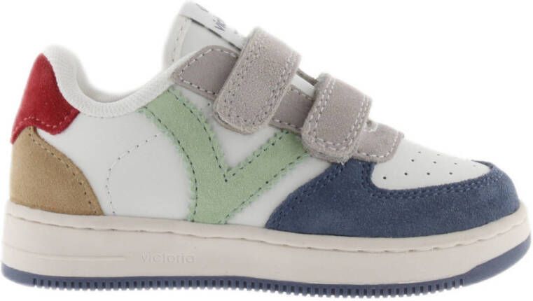 Victoria 1124116 leren sneakers blauw wit