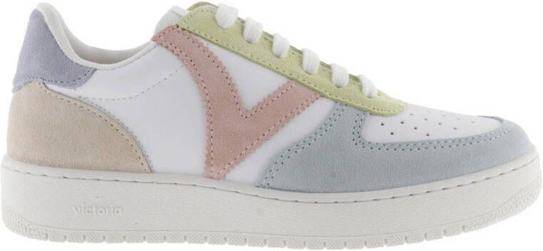 Victoria 1258214 leren sneakers wit pastel