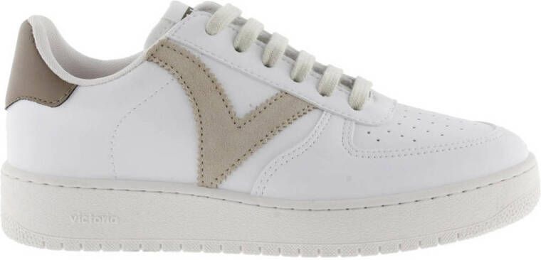 Victoria Madrid Efecto Pile sneakers wit taupe
