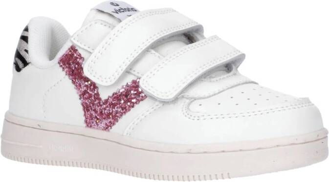 Victoria sneakers wit oudroze Meisjes Imitatieleer Meerkleurig 33