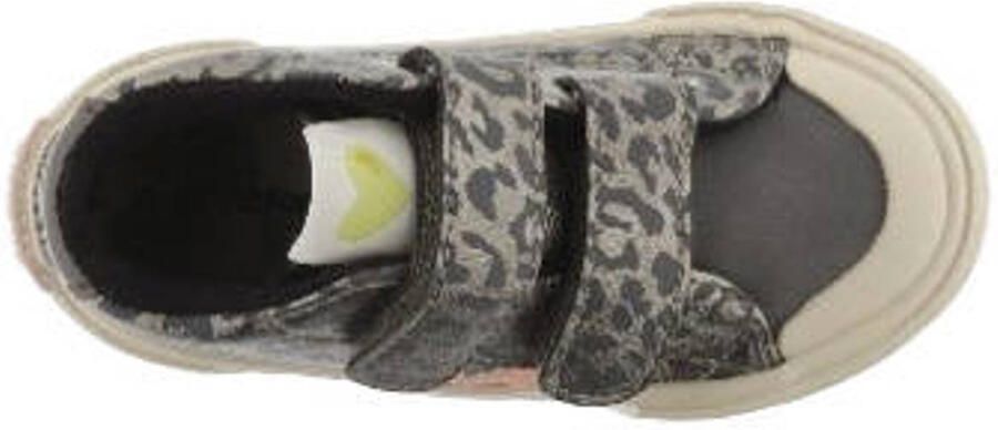 Victoria leren sneakers met panterprint grijs - Foto 3