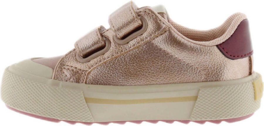 Victoria leren sneakers oudroze metallic - Foto 3