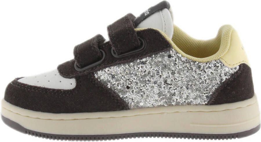 Victoria leren sneakers zwart zilver panter - Foto 3