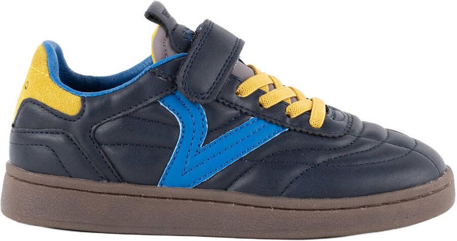 Victoria sneakers donkerblauw geel