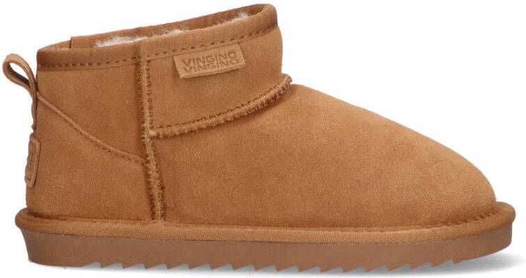 Vingino Ashley gevoerde suède enkelboots cognac