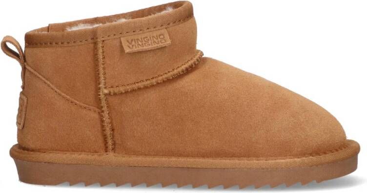 Vingino Ashley gevoerde suède enkelboots cognac