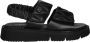 Vingino VIN825403-589 Meisjes Platte Sandalen Zwart Leer Klittenband - Thumbnail 1