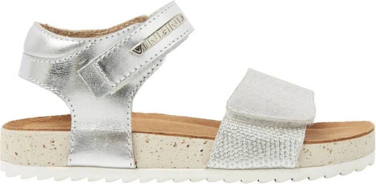 VINGINO Demi ll leren sandalen zilver Meisjes Leer Effen 24