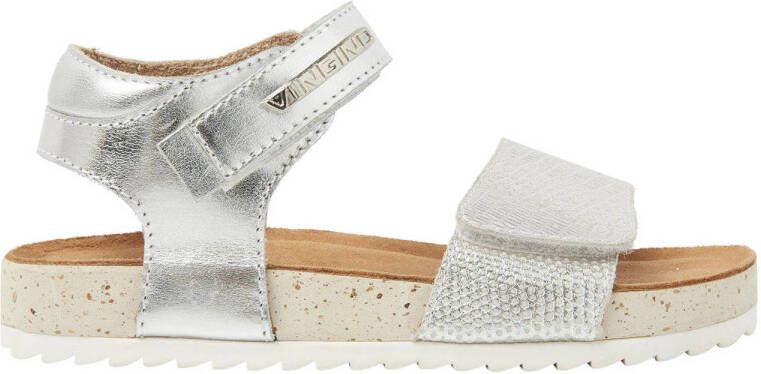 VINGINO Demi ll leren sandalen zilver Meisjes Leer Effen 24