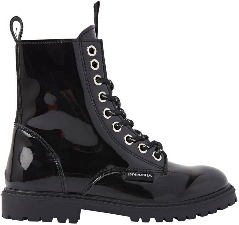 Vingino Eva High lak veterboots zwart