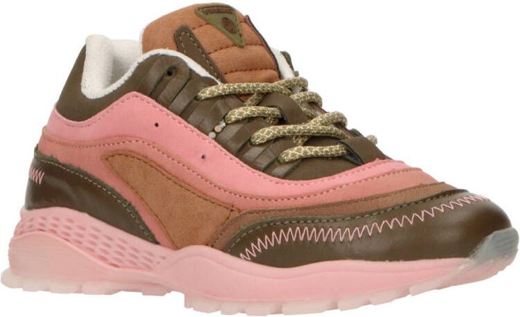 Vingino Fenna leren sneakers roze multi