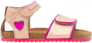 Vingino Floor leren sandalen roze metallic