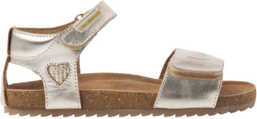 Vingino Floor Premium leren sandalen goud metallic