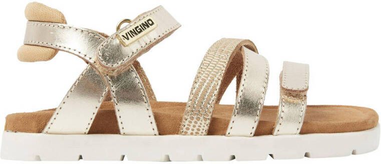 VINGINO Florence leren sandalen goud metallic Meisjes Leer Meerkleurig 33