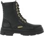 Vingino Jennifer Veterboots Laarzen Met Veters Meisjes Kids Zwart - Thumbnail 2