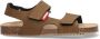 Vingino VIN825424-767 Jongens Platte Sandalen Bruin Leer Klittenband - Thumbnail 1