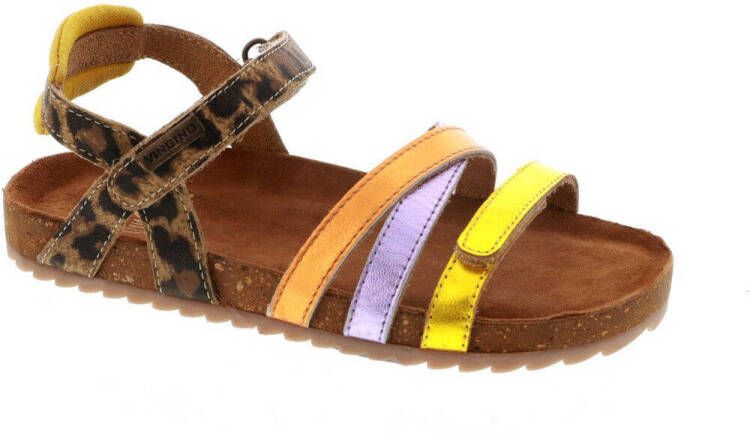 Vingino leren sandalen bruin multi