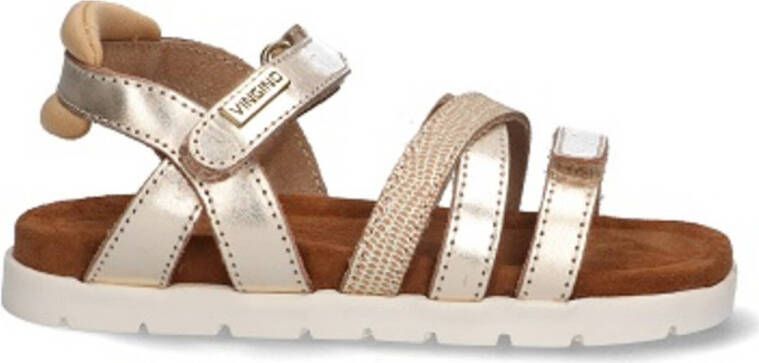 Vingino VIN825412-994 Meisjes Platte Sandalen Roze Leer Klittenband