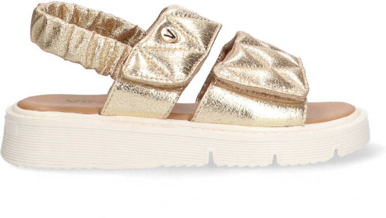 Vingino VIN825403-995 Meisjes Platte Sandalen Goud Leer Klittenband